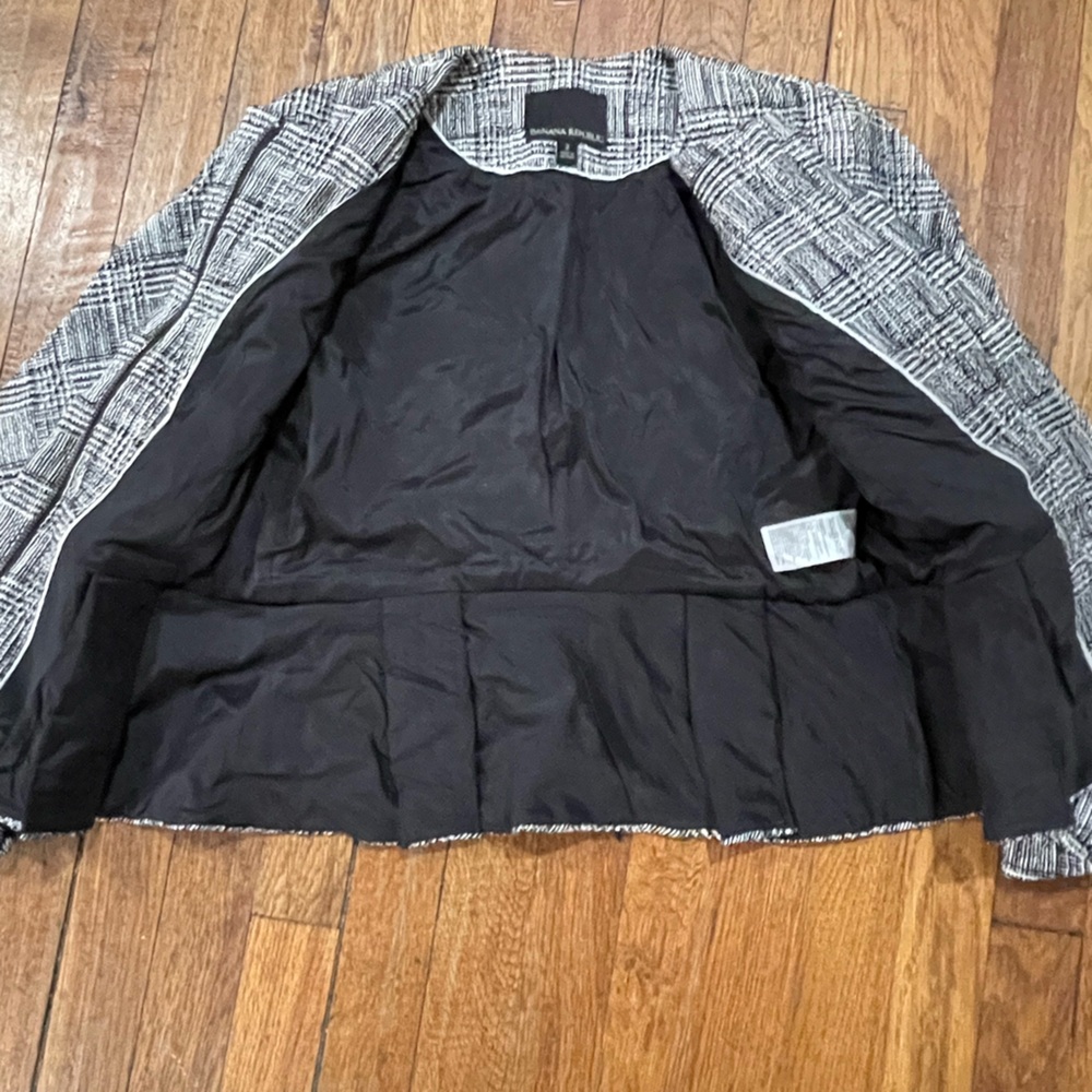 J. Crew Kids Black and White Plaid Blazer - Picture 4 of 5